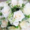 white roses bouquet