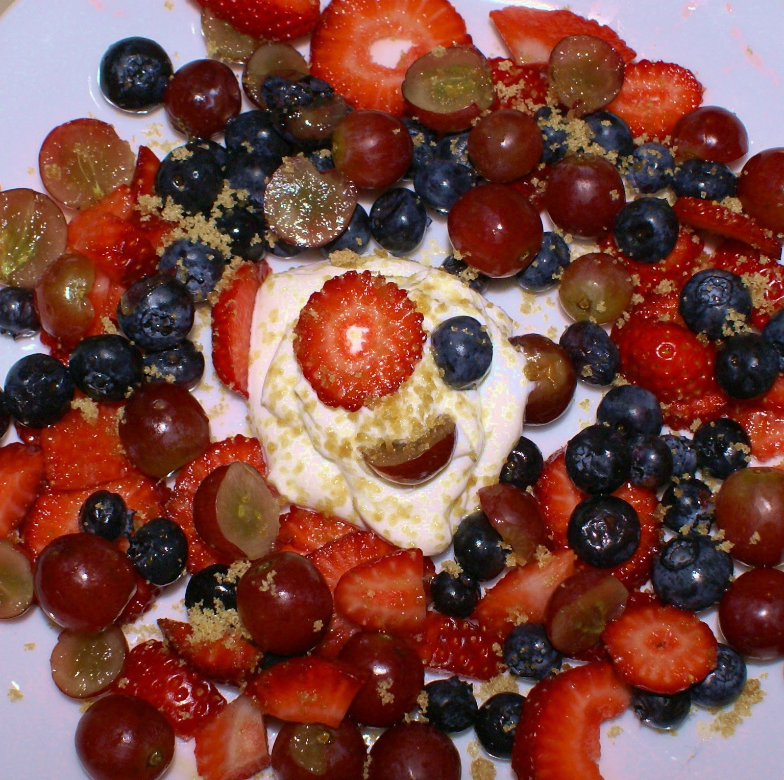 berries and cream