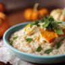pumpkin and spinach risotto