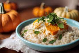 pumpkin and spinach risotto