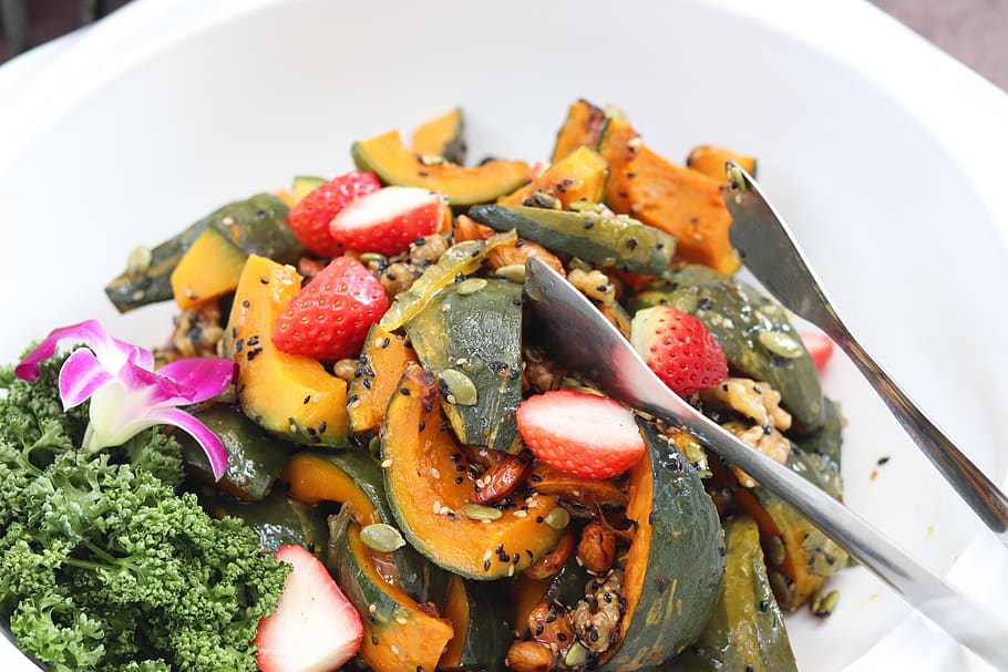 Pumpkin And Spinach Salad