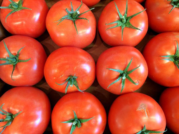 tomato with black spots