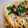 spinach mushroom pasta