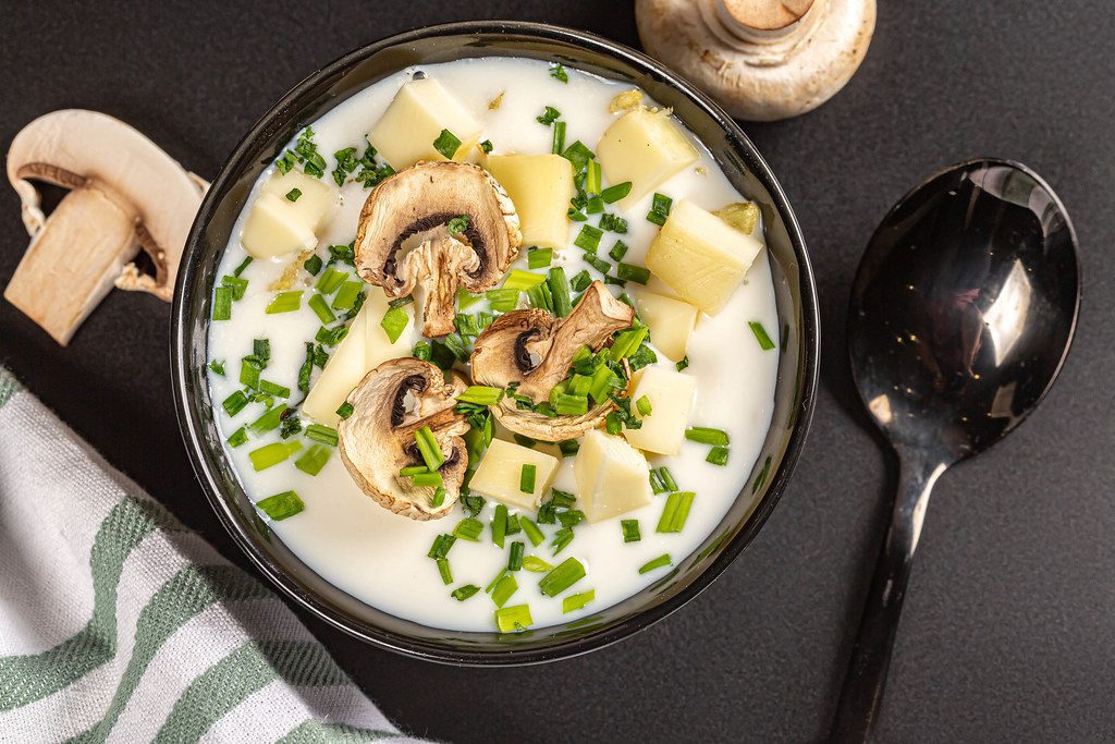 mushrooms herbs