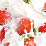 strawberries yogurt